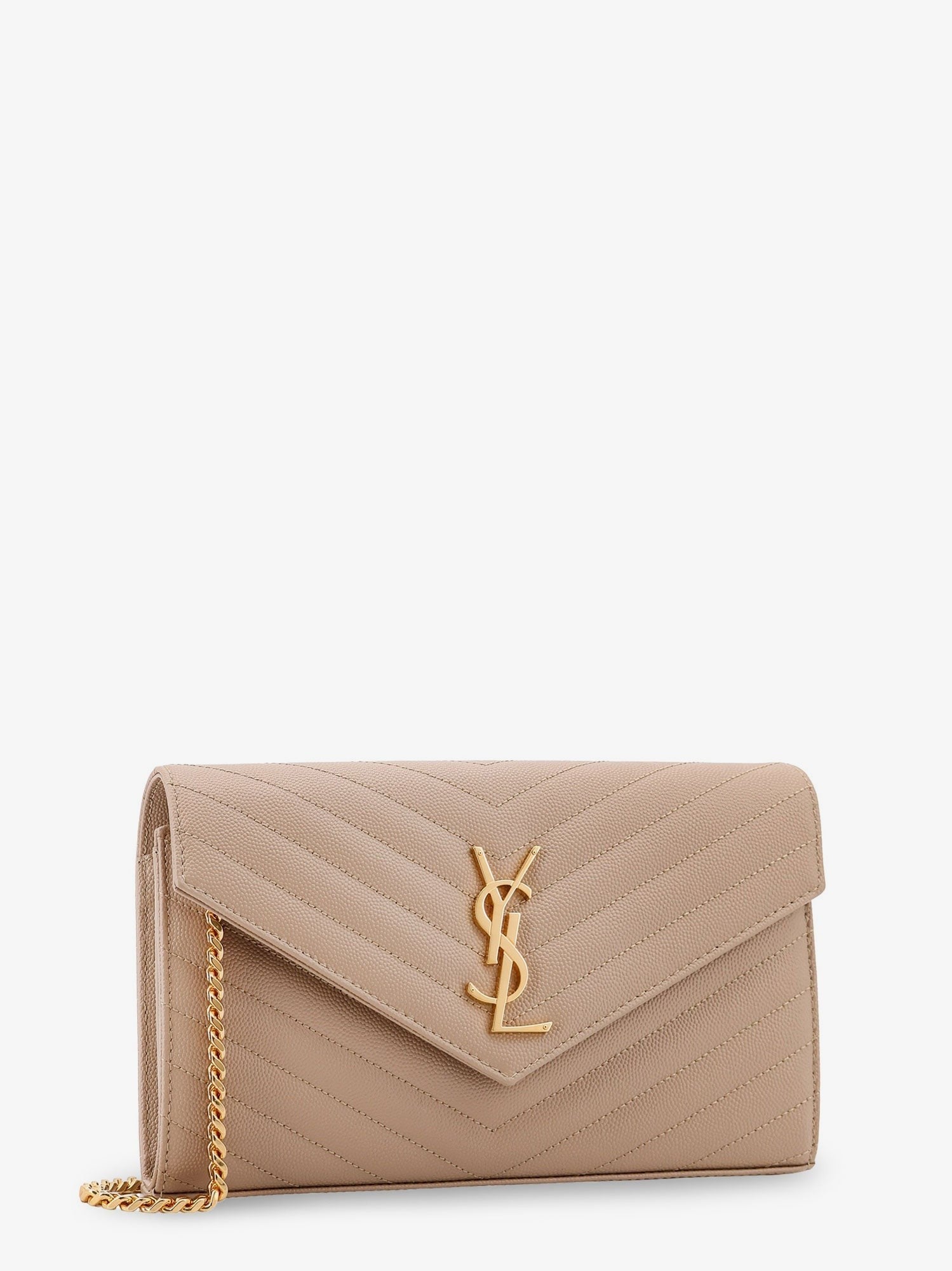 Leather crossbody bag with metal Cassandra logo