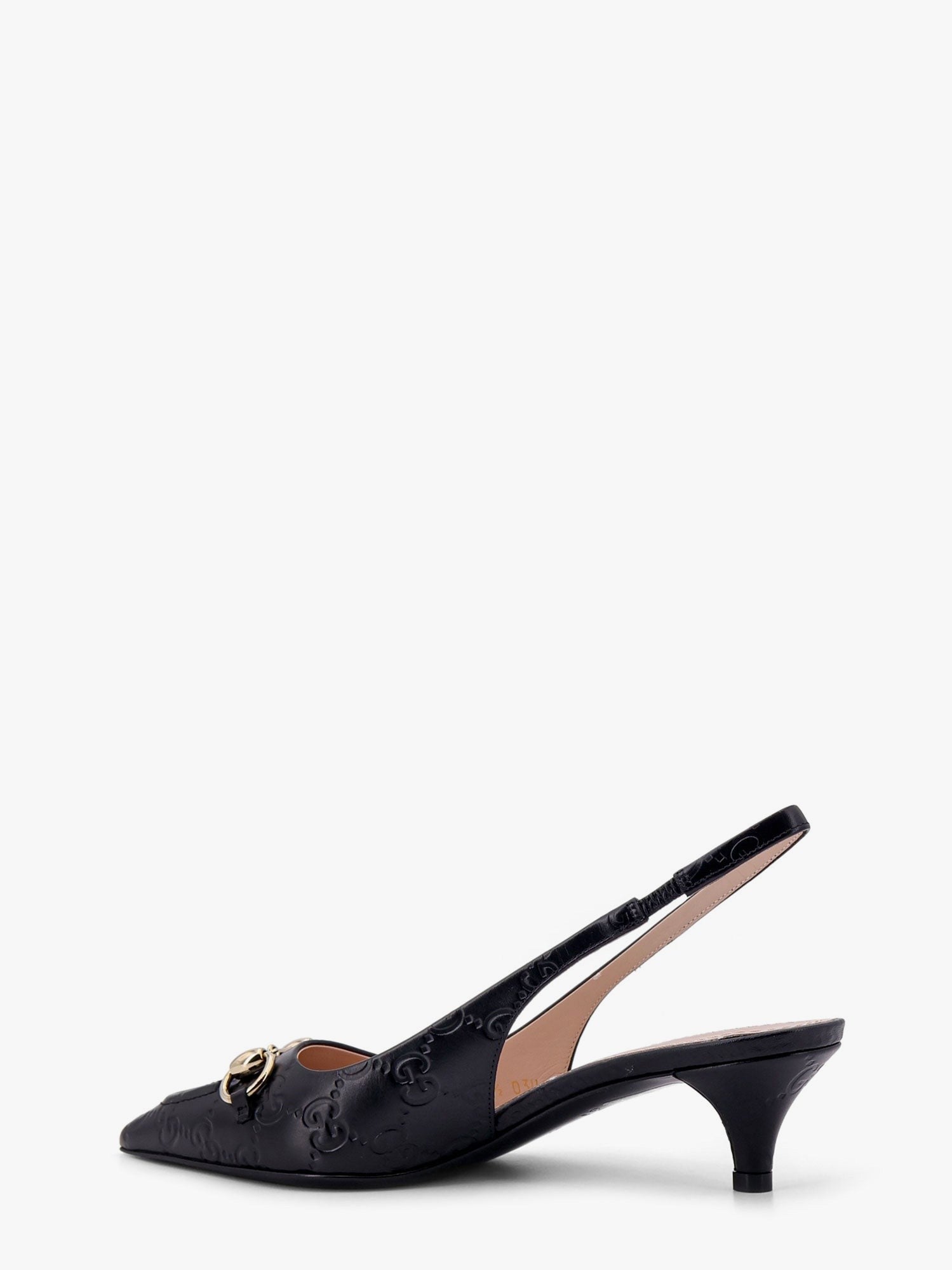 Leather dã©colletã© with iconic metal horsebit