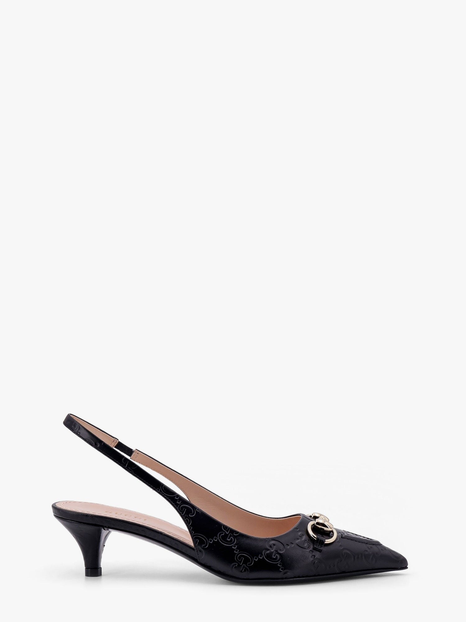 Leather dã©colletã© with iconic metal horsebit