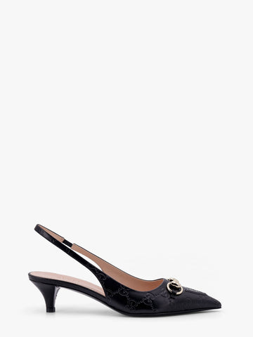 Leather dã©colletã© with iconic metal horsebit