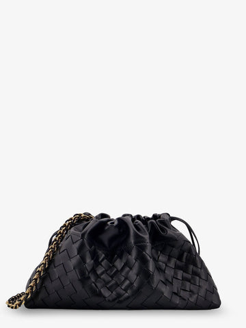 Leather Dustbag clutch with Intrecciato motif