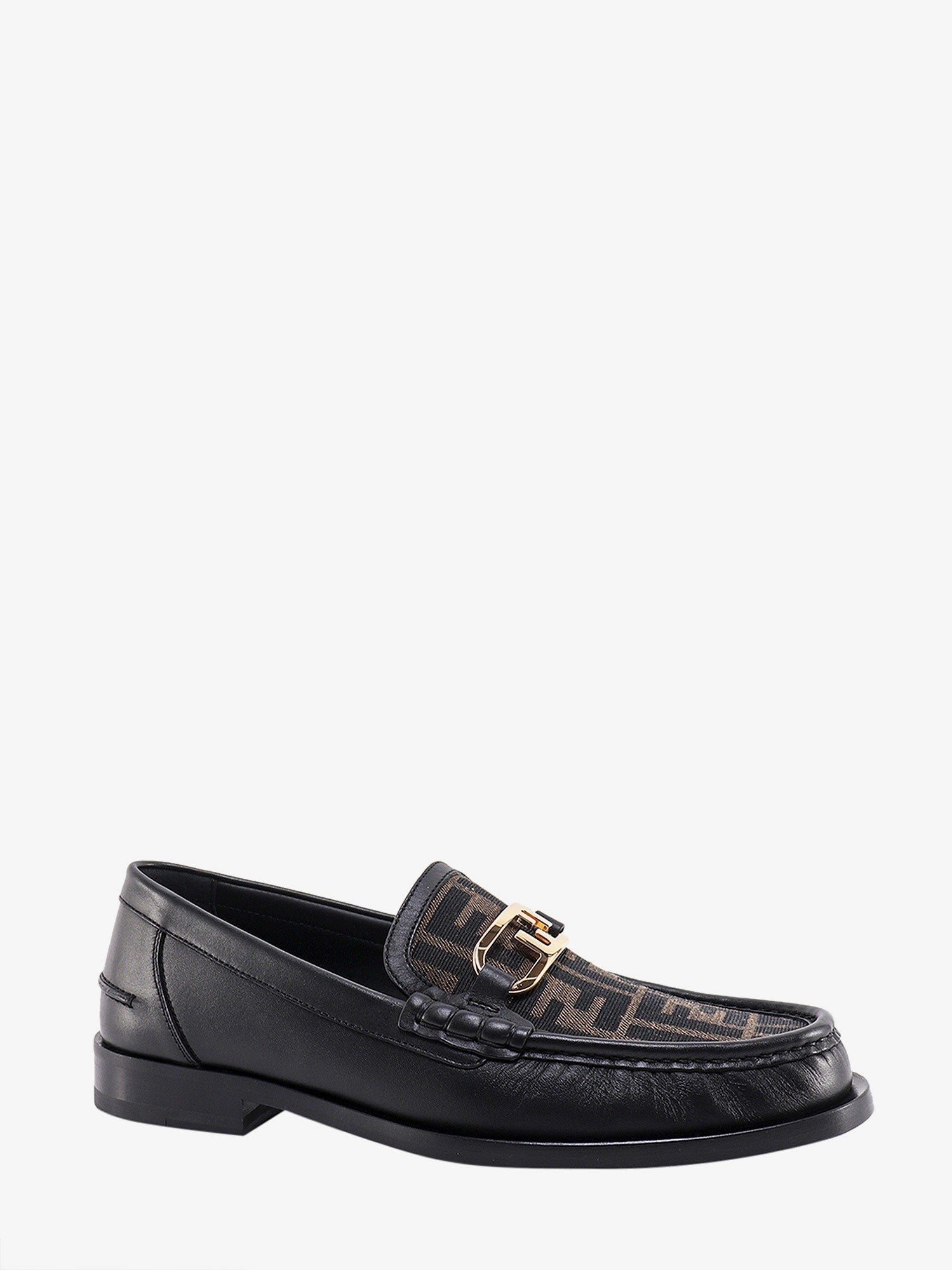 Fendi O' Lock leather loafer with FF insert