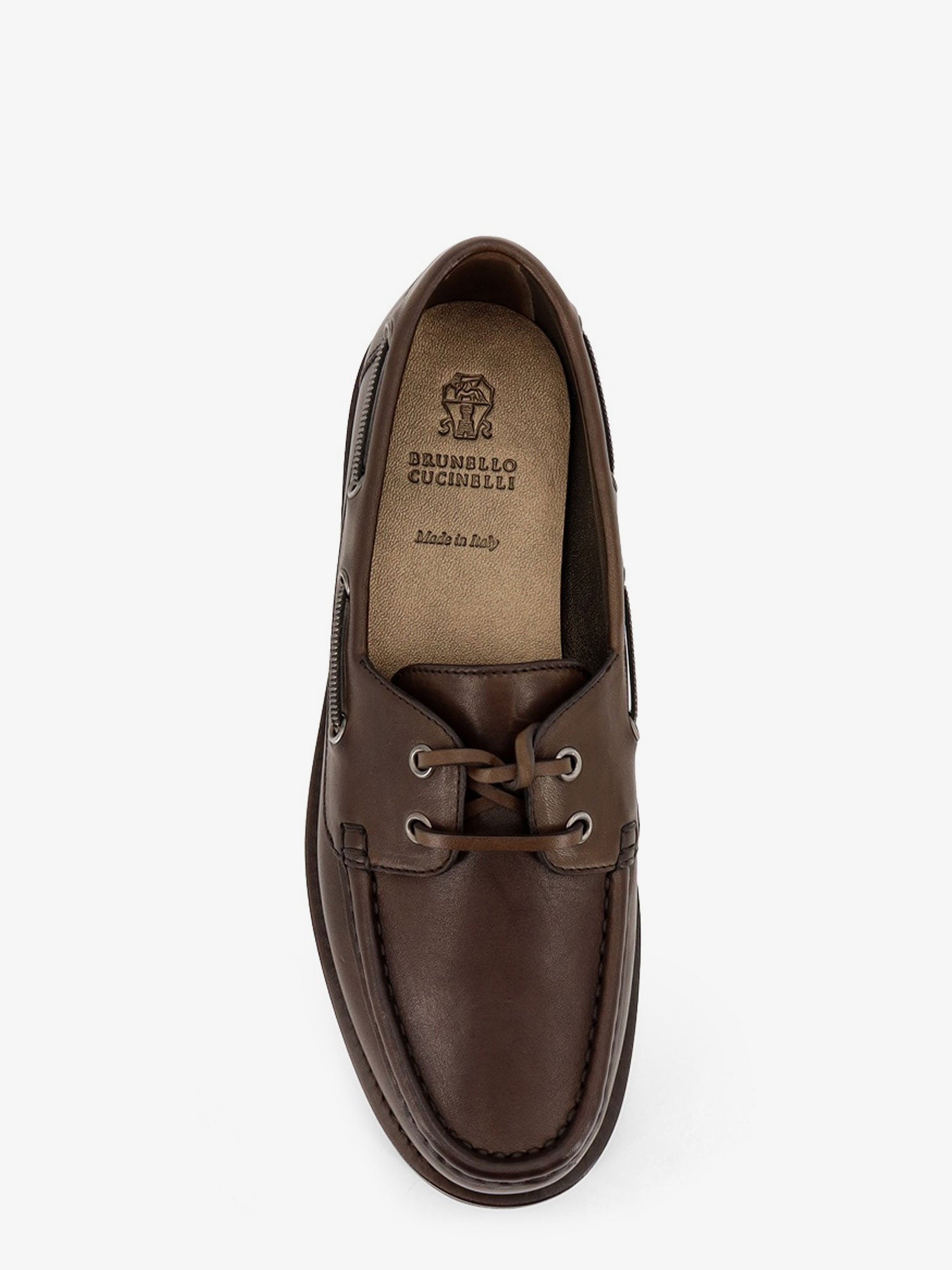 Leather loafers with Monili detail