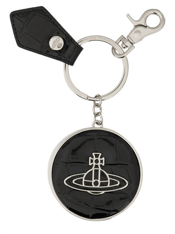 LEATHER "ORB" KEYCHAIN