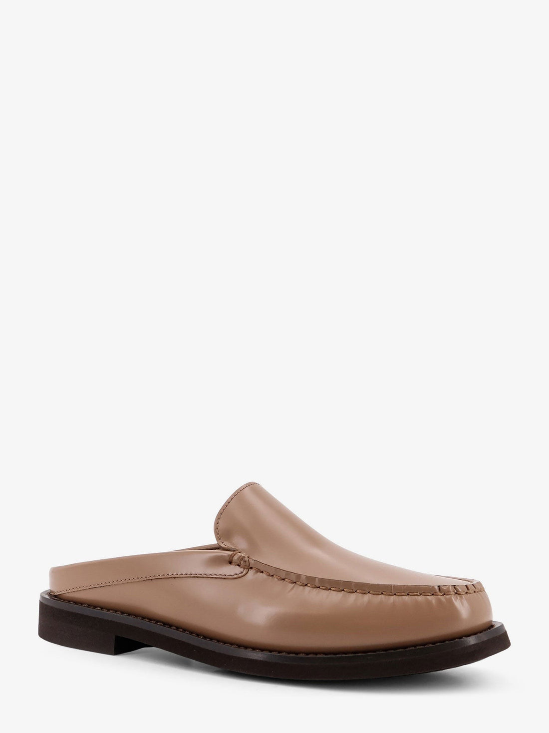 Leather sabot loafer