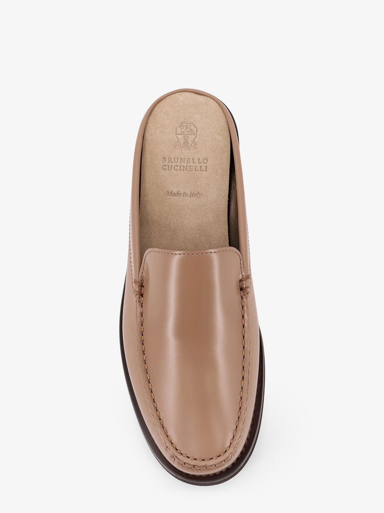 Leather sabot loafer