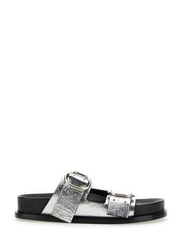 LEATHER SANDAL WITH BUCKLE