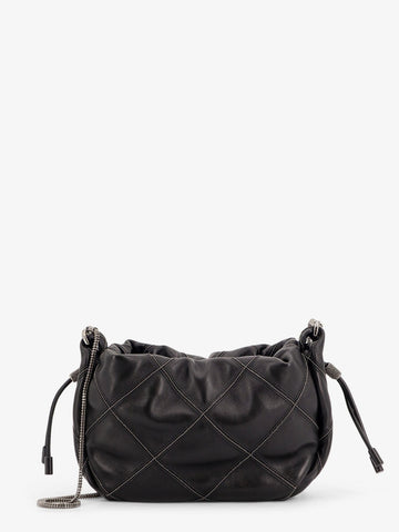 Leather shoulder bag with Monili details