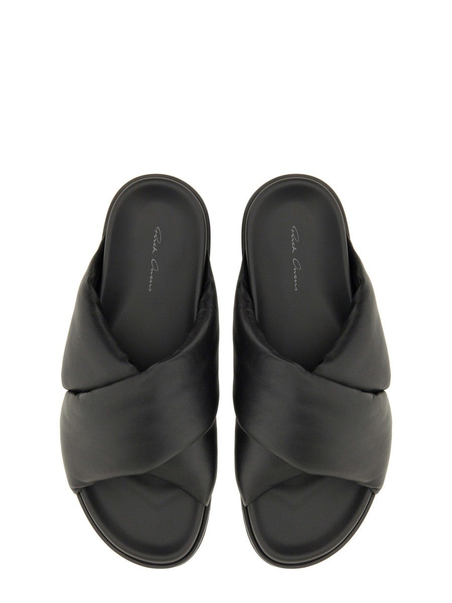 LEATHER SLIDE SANDAL