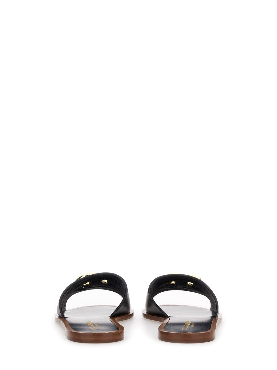 LEATHER SLIDE SANDAL