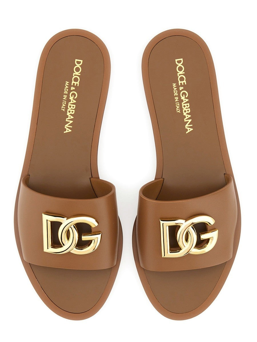 LEATHER SLIDE SANDAL