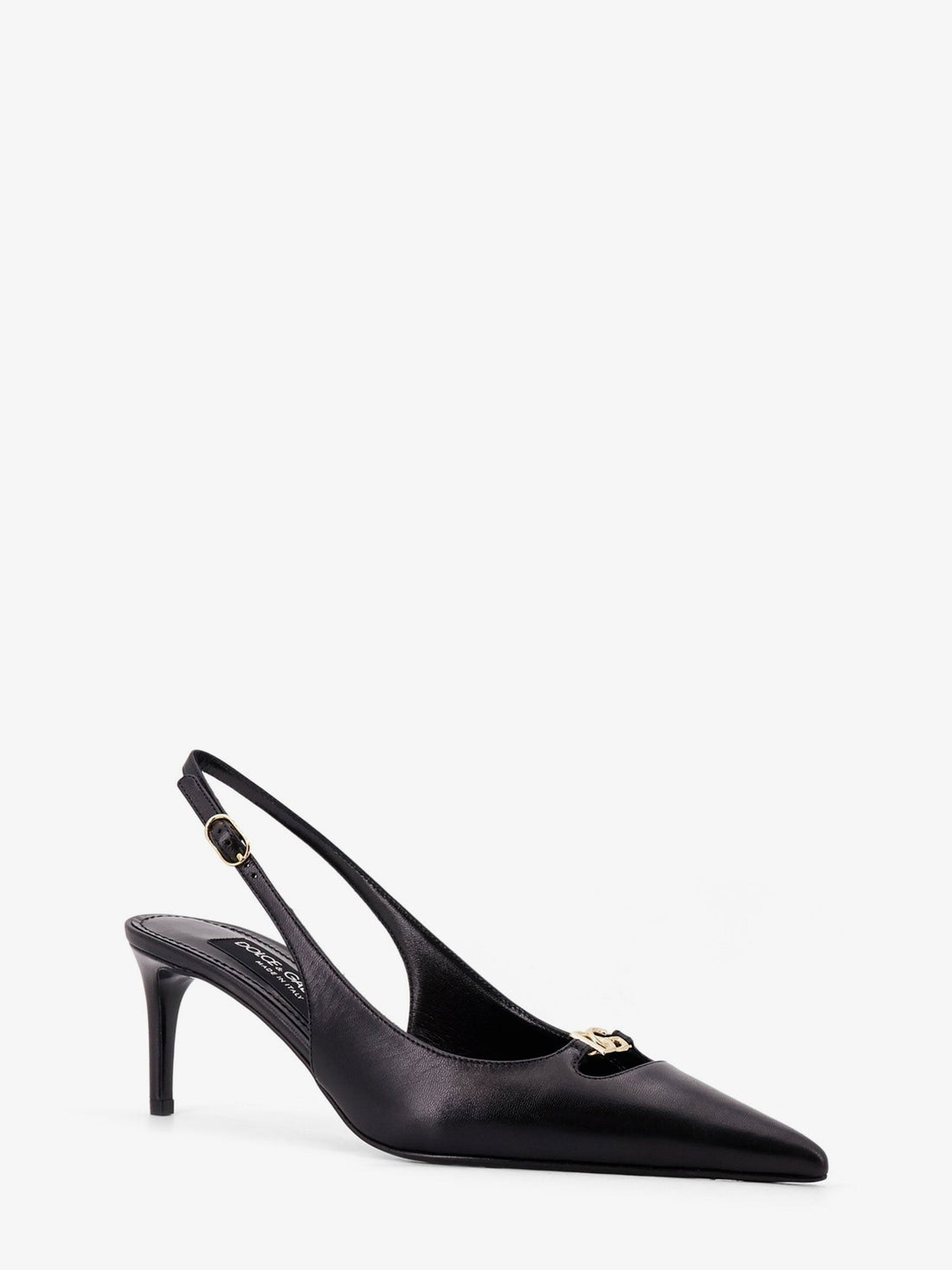 Leather slingback pumps