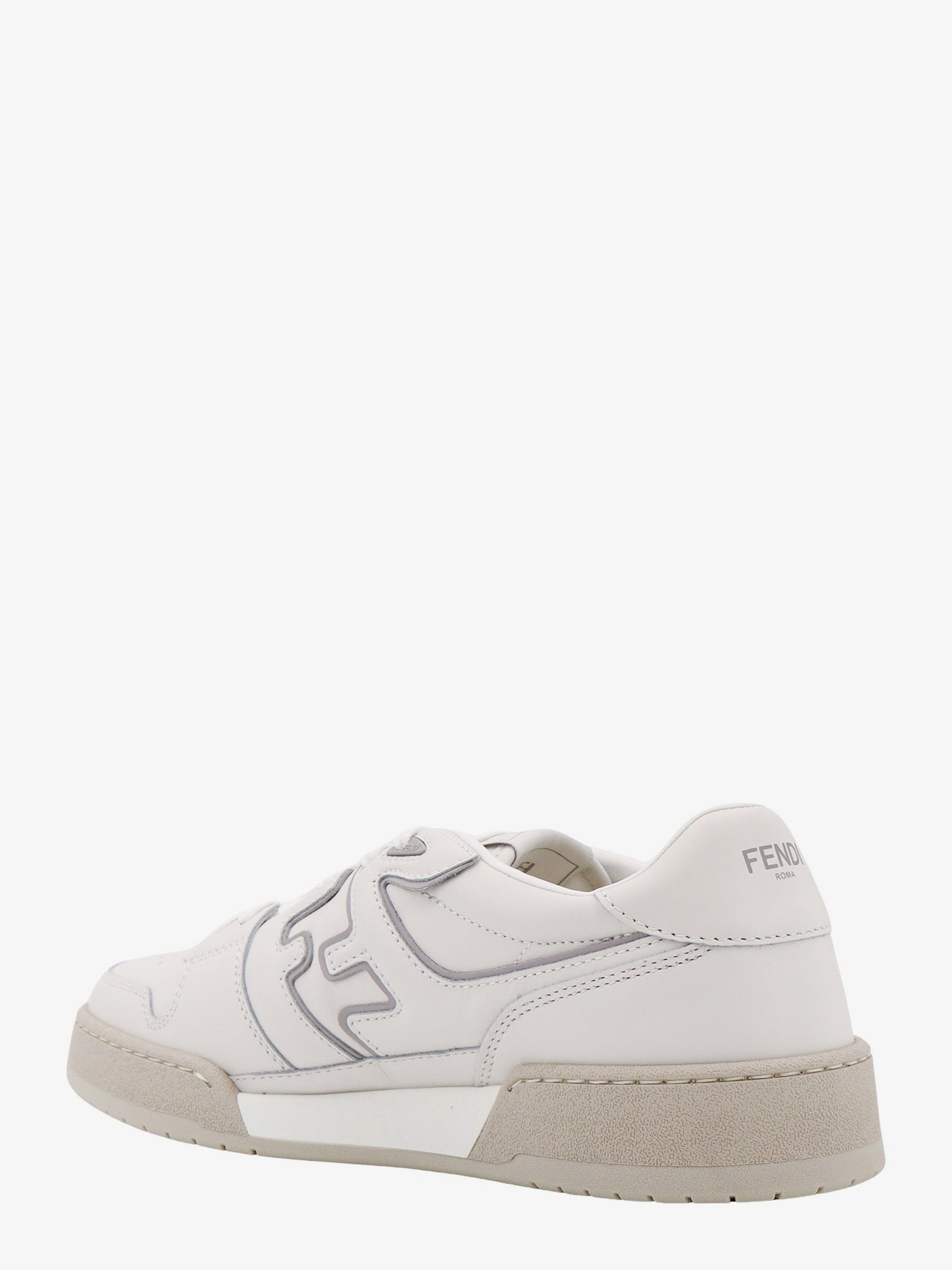 Leather sneakers with ff lateral logo