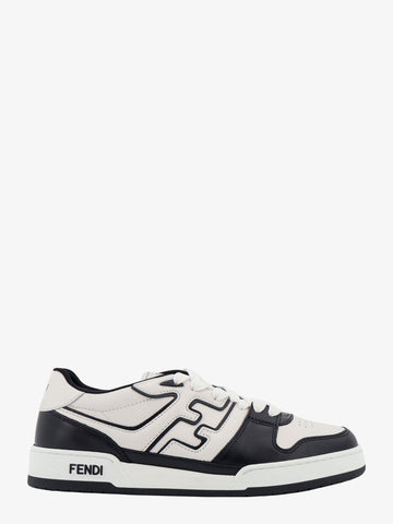 Leather sneakers with ff lateral logo