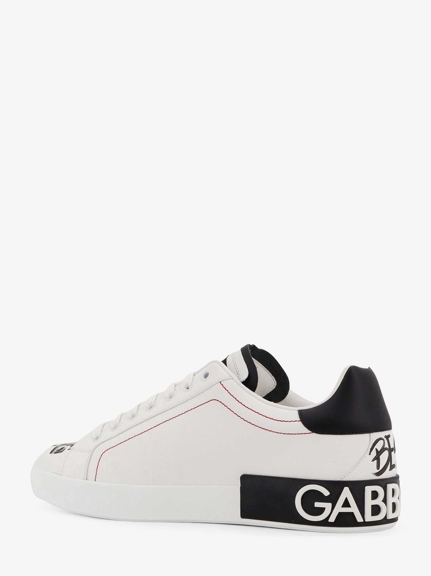 Leather sneakers with iconic prints
