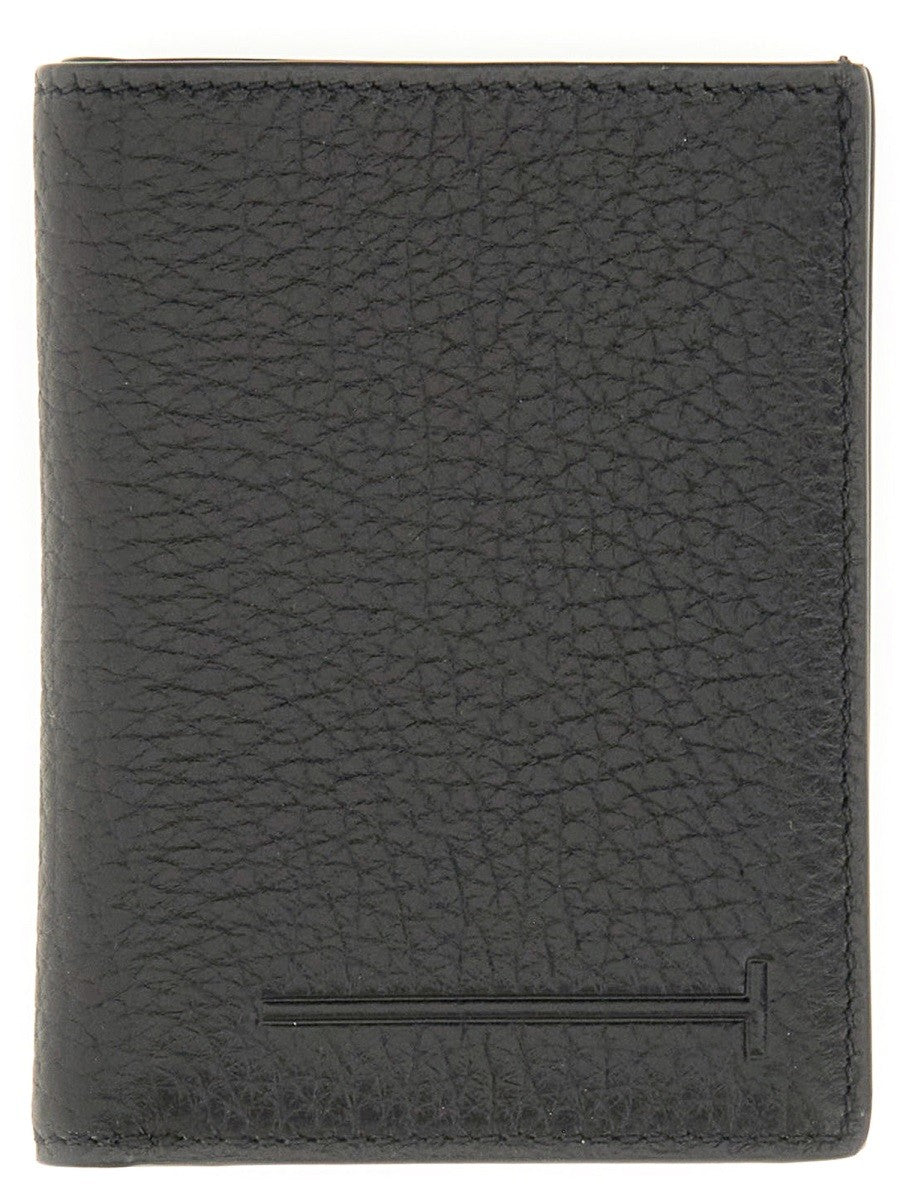 LEATHER "T" WALLET