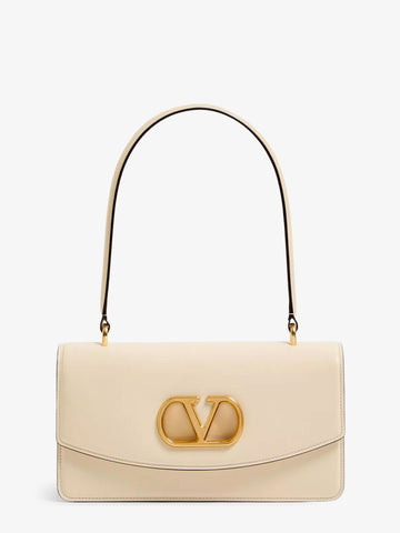 Leather Vlogo shoulder bag