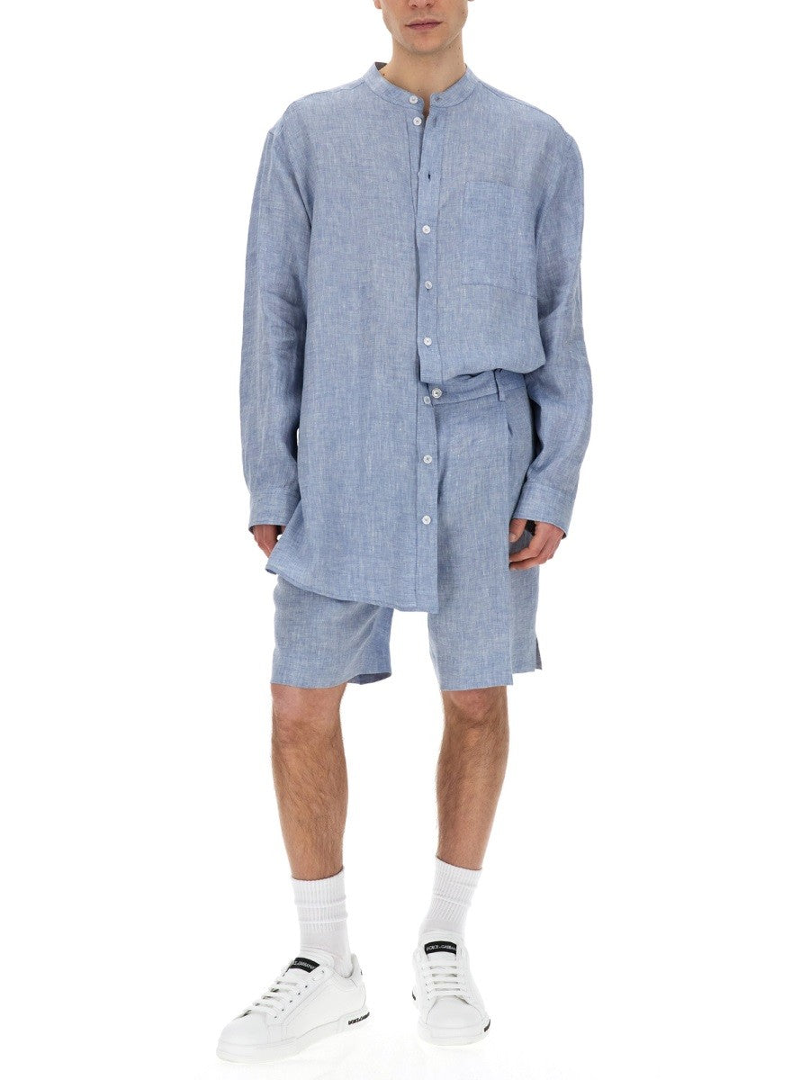 LINEN BERMUDA SHORTS