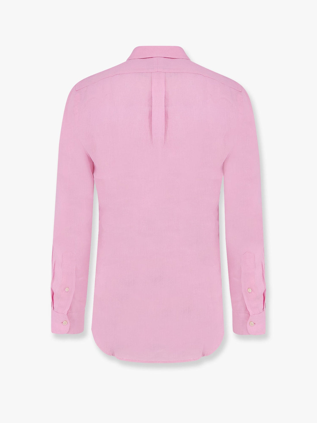 Linen shirt with logo embroidery