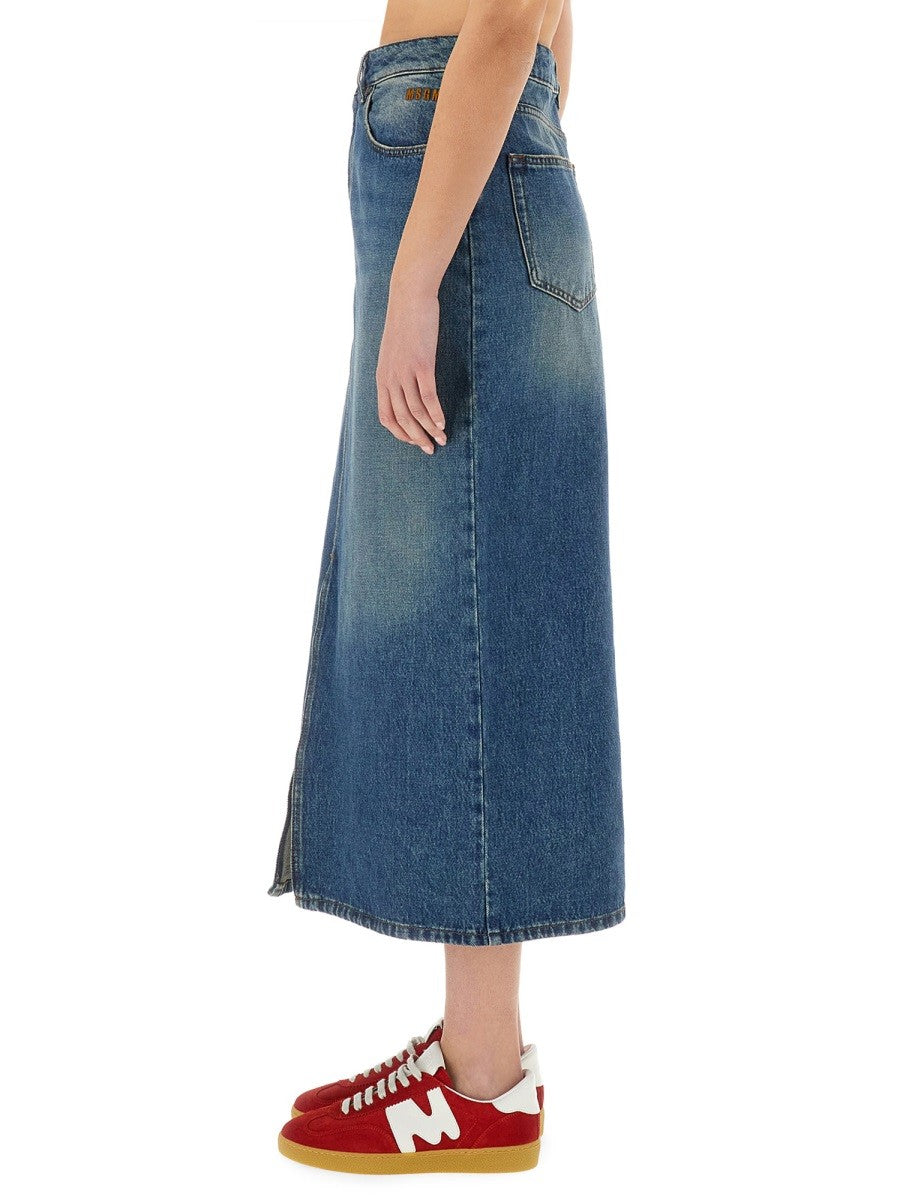 LONG DENIM SKIRT