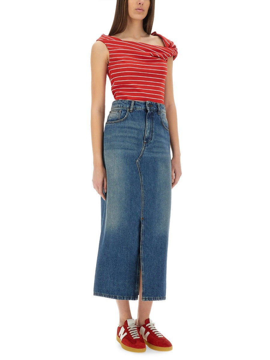 LONG DENIM SKIRT