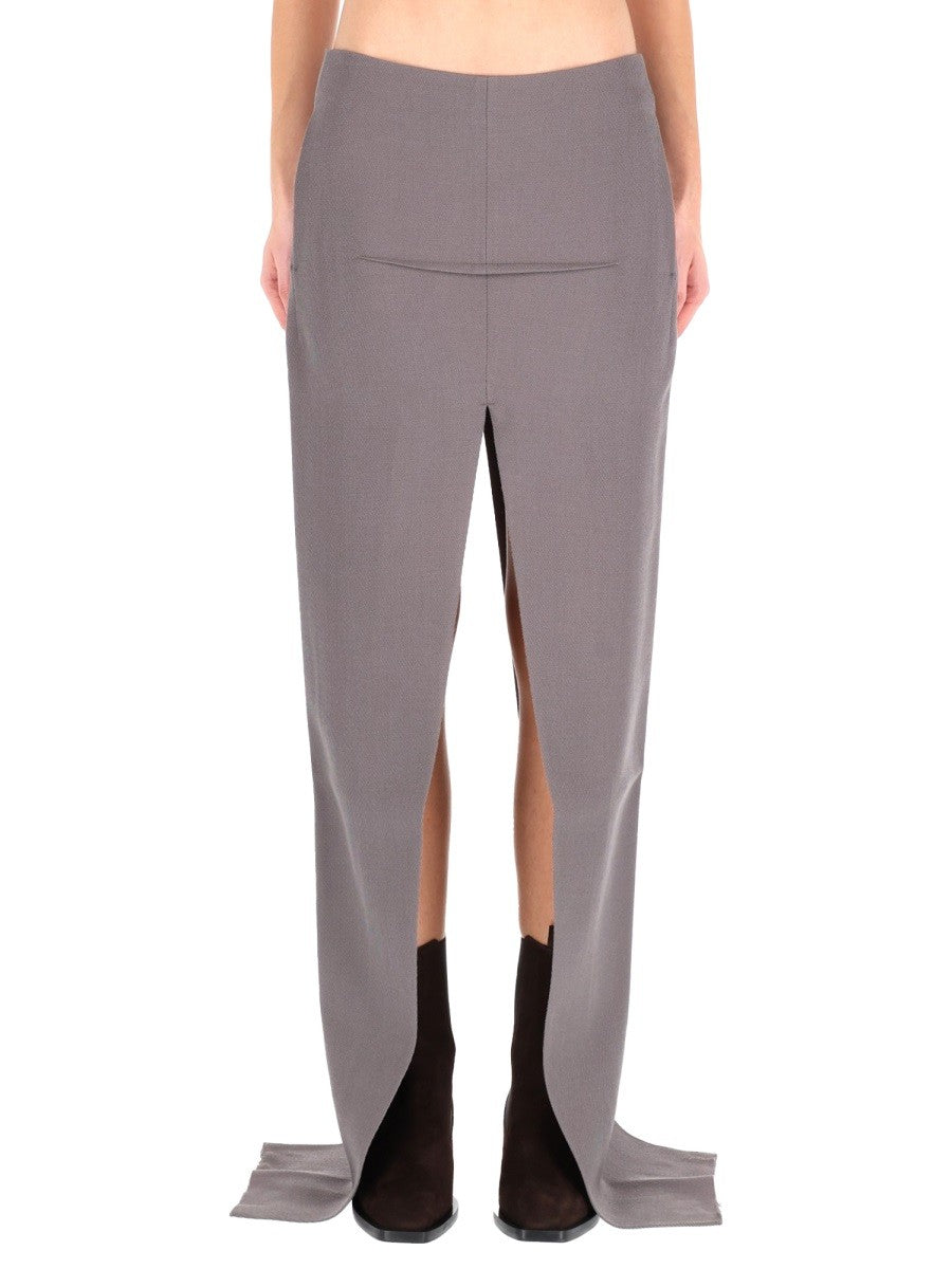 LONG SKIRT WITH CENTER SLITS