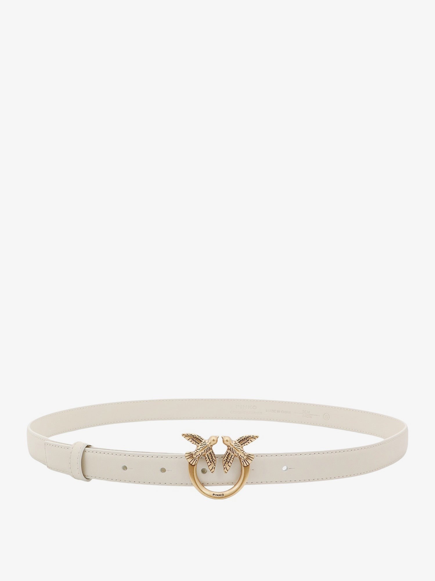 Love berry leather belt with love birds buckle