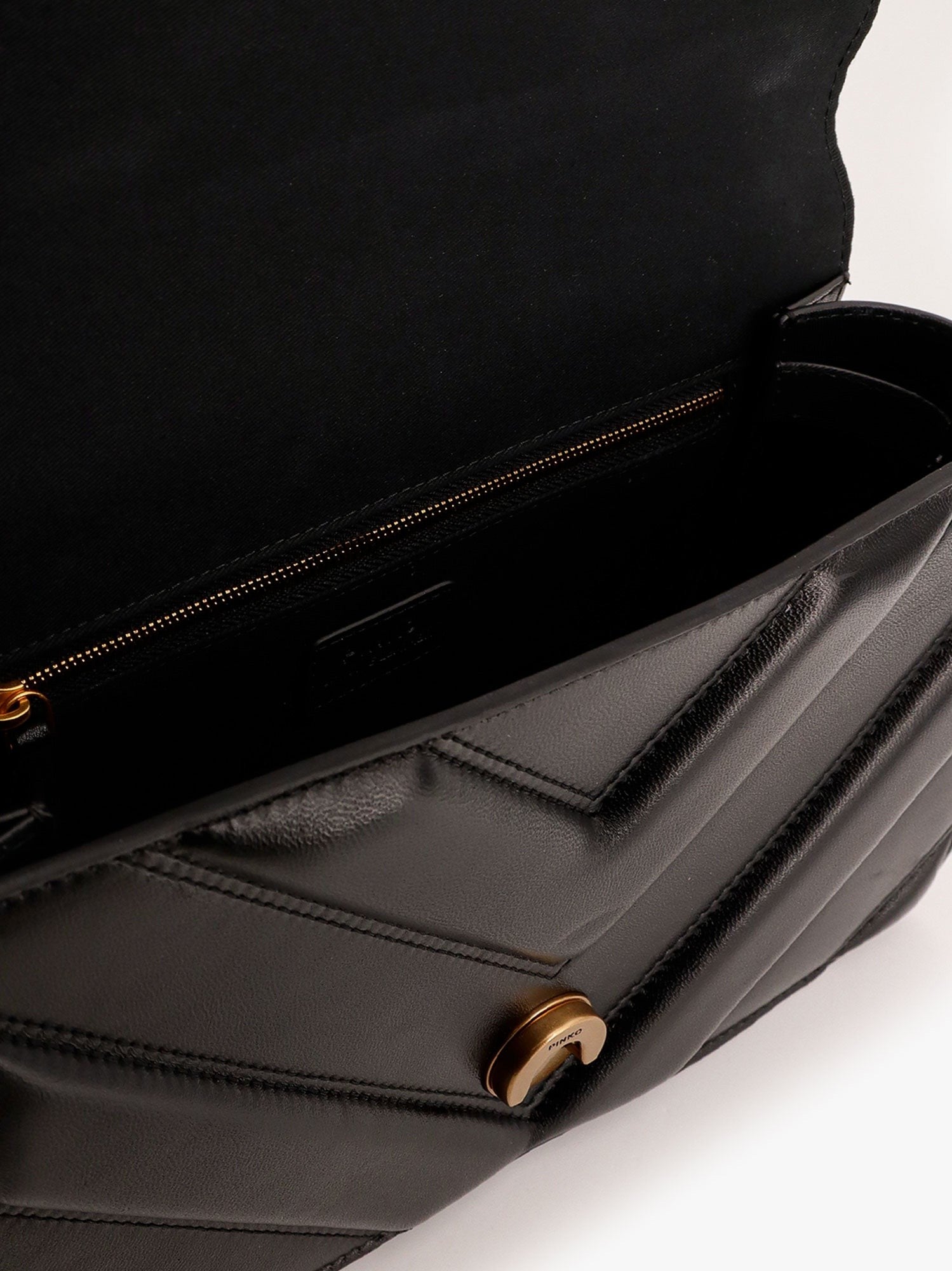 Love one classic matelassé leather shoulder bag with love birds buckle