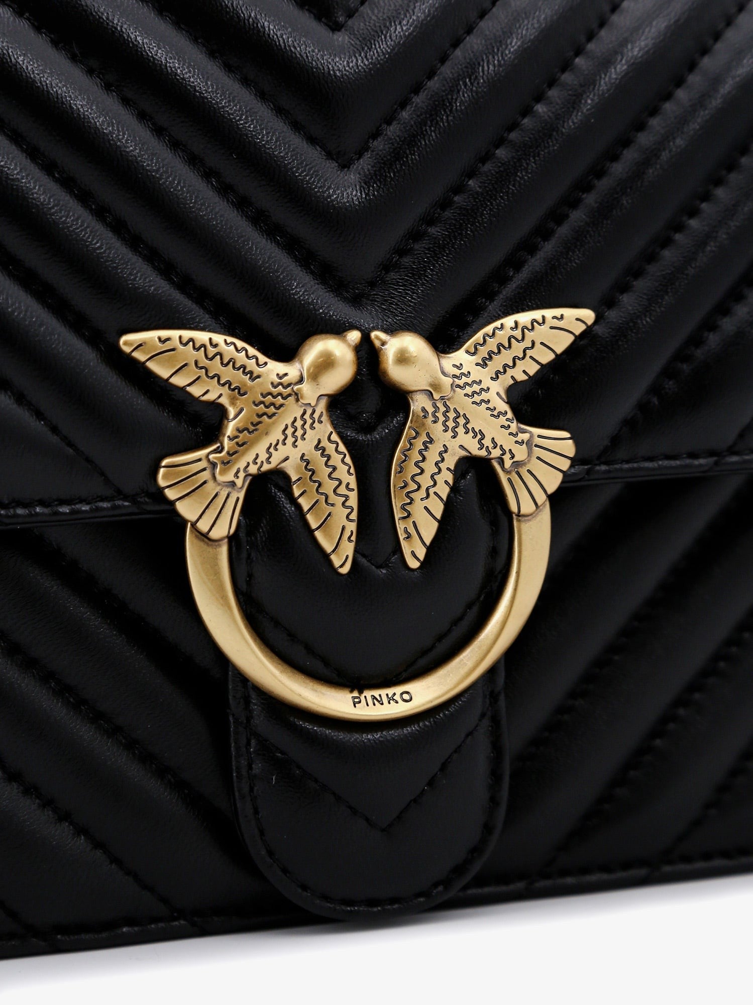 Love One matelassé leather shoulder bag