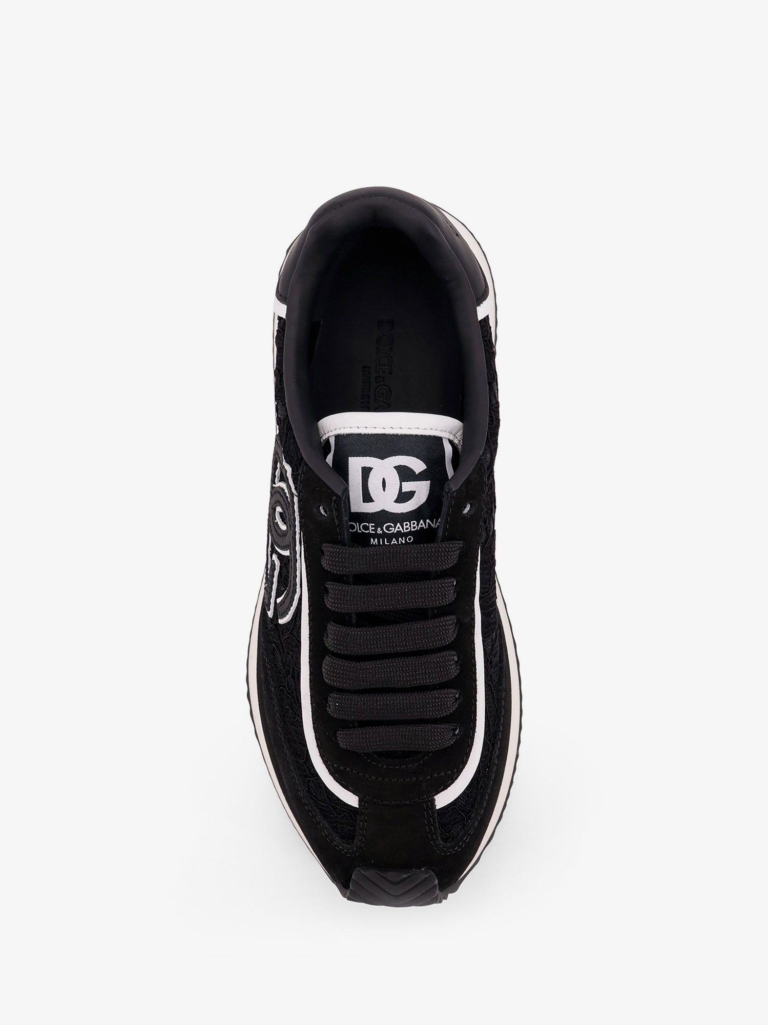 Low-top lace sneakers with suede inserts