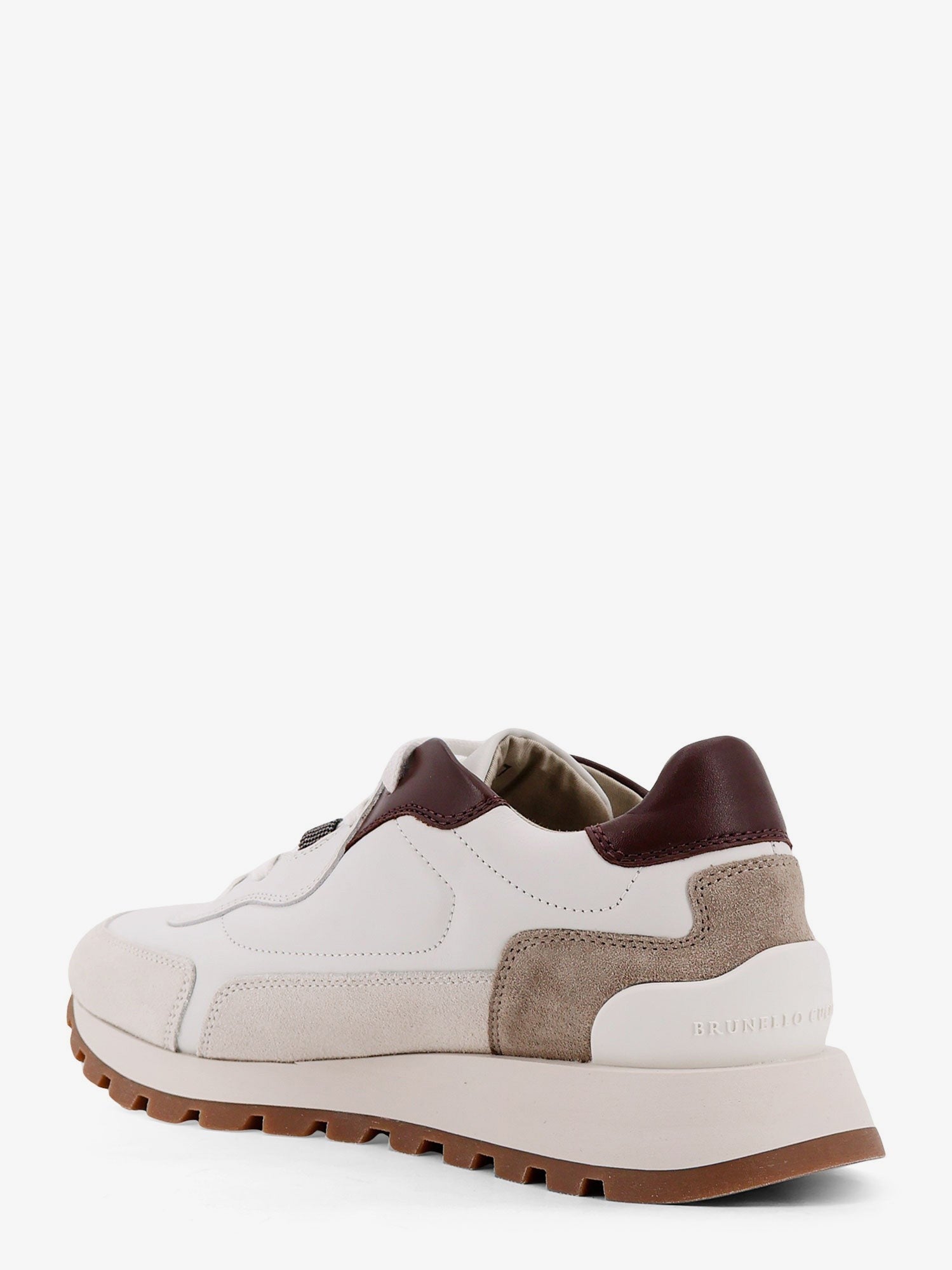 Low-top leather sneakers with Monili detail