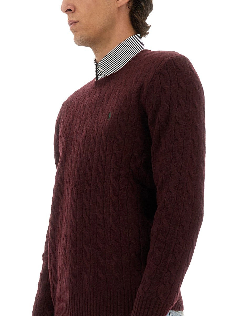 WOOL AND CASHMERE CABLE KNIT SWEATER