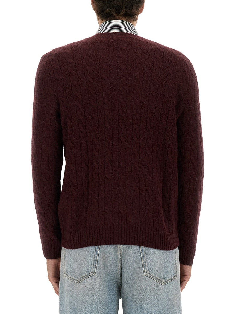 WOOL AND CASHMERE CABLE KNIT SWEATER