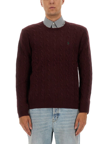 WOOL AND CASHMERE CABLE KNIT SWEATER