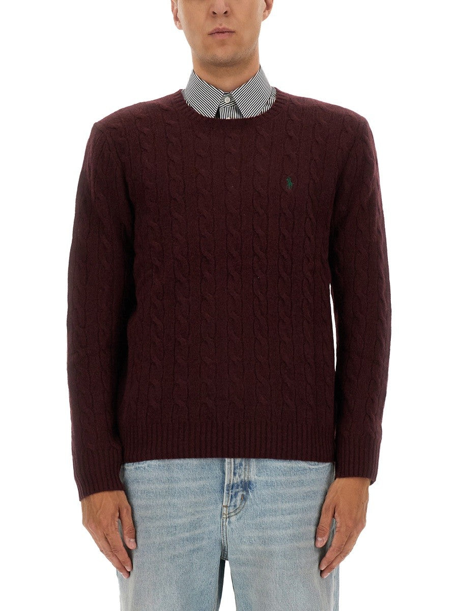 WOOL AND CASHMERE CABLE KNIT SWEATER