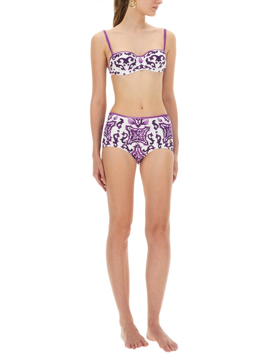 MAJOLICA PRINT BIKINI SWIMSUIT