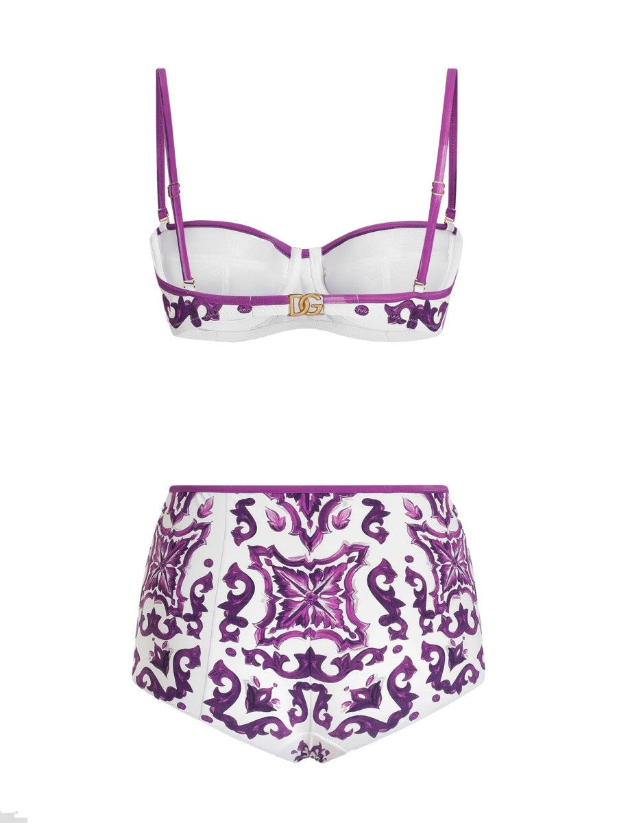 MAJOLICA PRINT BIKINI SWIMSUIT