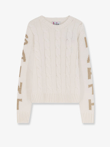 Malmo wool blend cable knit sweater