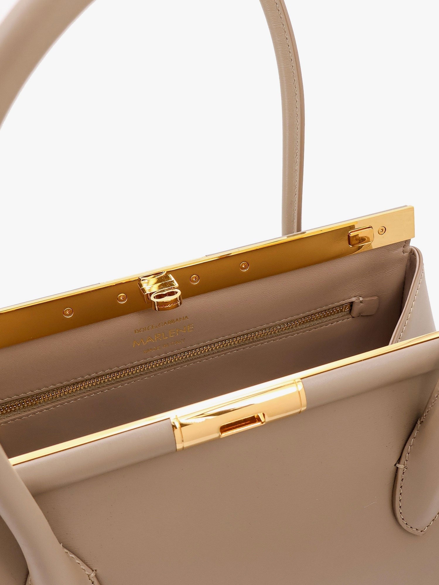 Marlene leather handbag with charm detail on the front