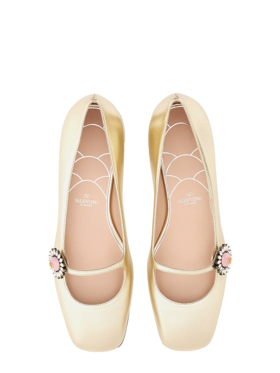 "MARY-JANE PRESHOES" BALLERINA IN KIDSKIN