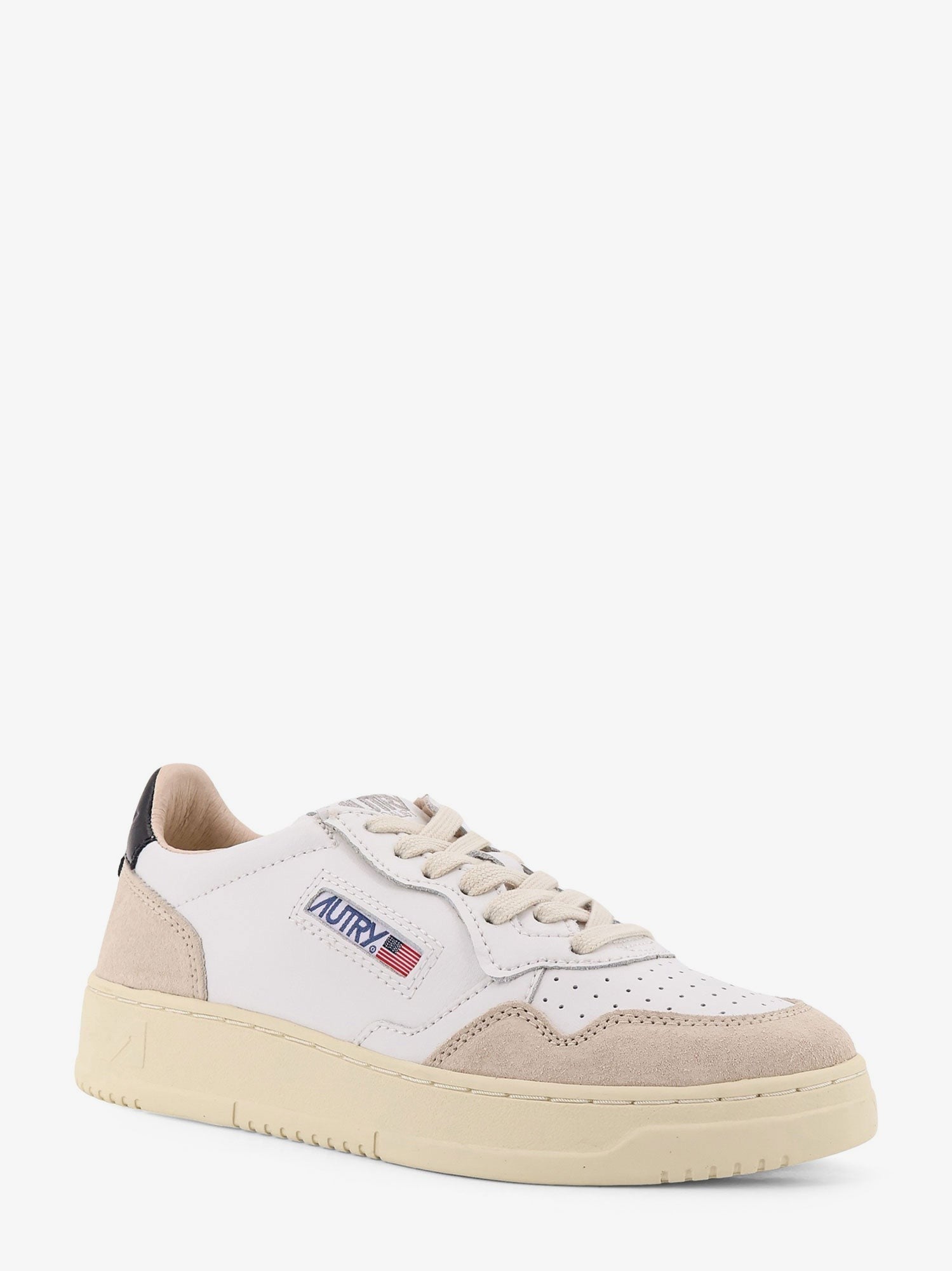 Medalist Low leather low-top sneakers with suede inserts