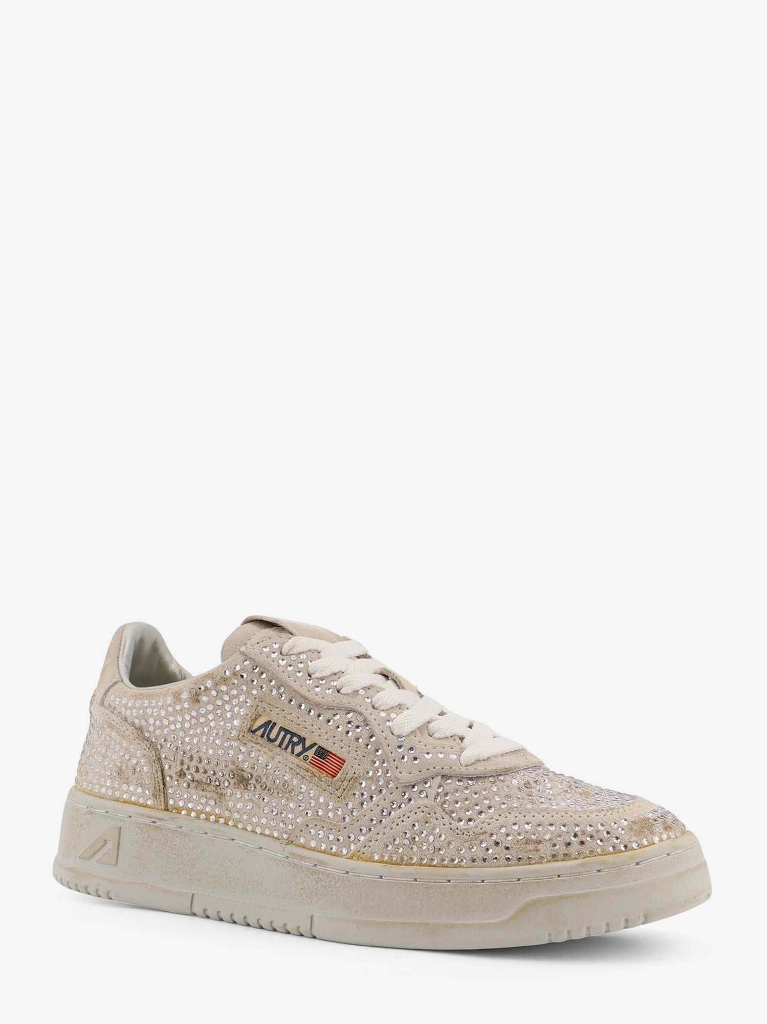 Medalist Low suede sneakers with rhinestones