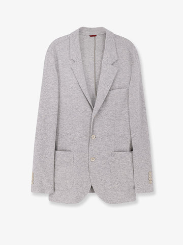 Mélange cashmere blazer