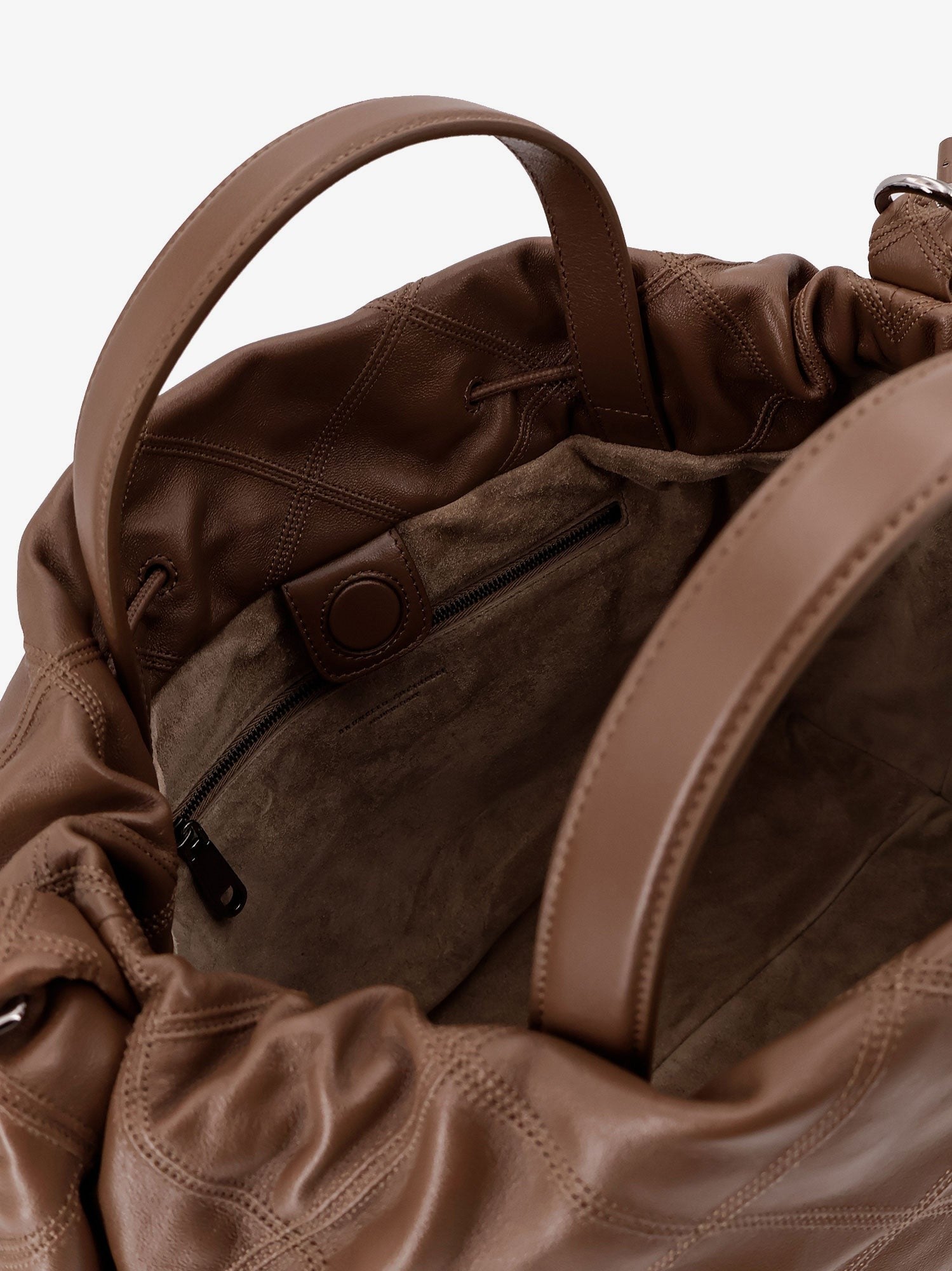 Mellow quilted leather shopper bag with Monile