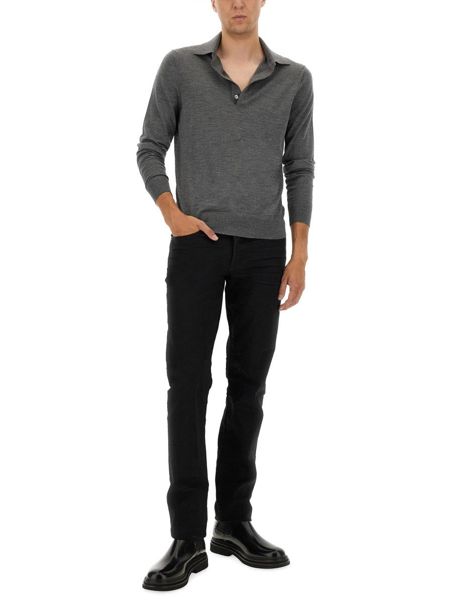 FINE MERINO VIRGIN WOOL POLO SHIRT