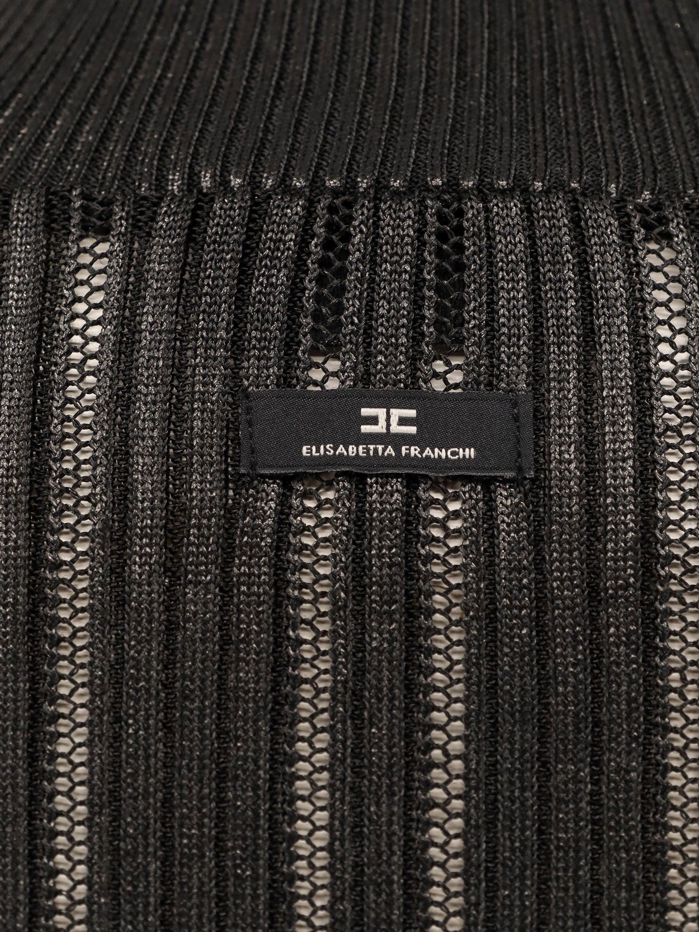 Metallic fabric turtleneck sweater