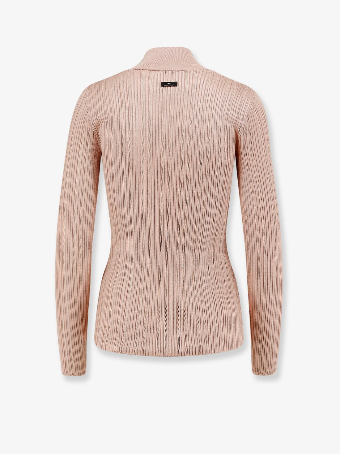 Metallic fabric turtleneck sweater