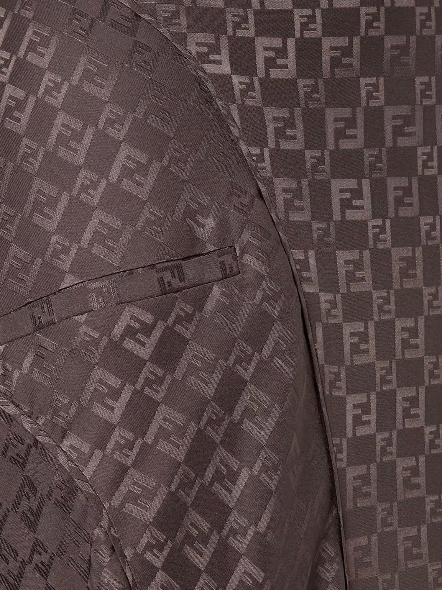 Midi FF jacquard silk skirt