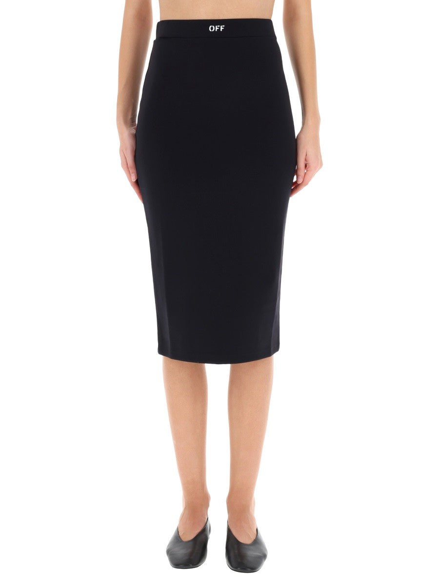 MIDI SKIRT WITH LOGO