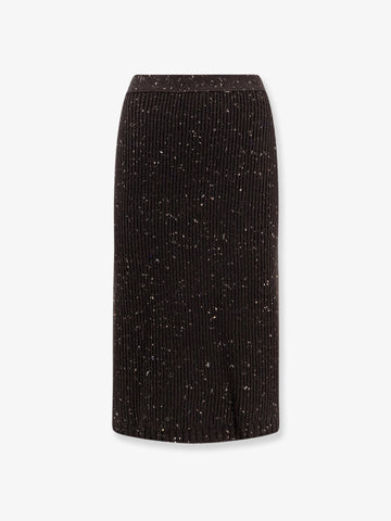Midi wool skirt